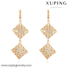 90630 Xuping Damen Schmuck Gold Designs Inlay Zirkon Ohrringe